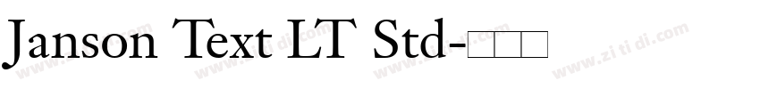 Janson Text LT Std字体转换